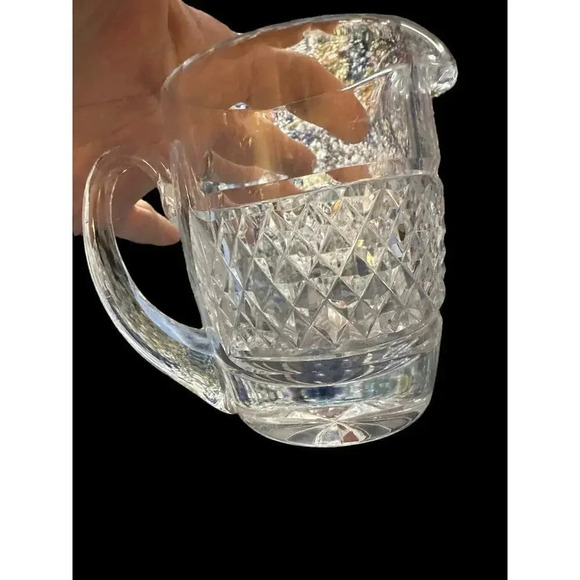 Waterford Creamer Crystal Cross Hatch & Thumbprint Colleen - Picture 6 of 6